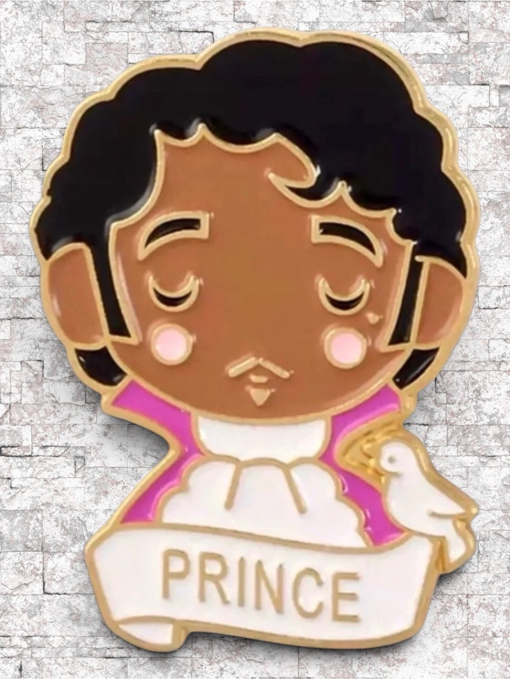 Prince Tribute Enamel Pin Purple Music Icon Brooch NEW - Picture 3 of 7